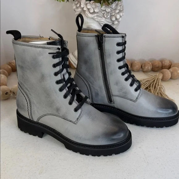 Samuel Hubbard Made in Portugal Lombard Boots - Leather Gray Size 6.5 - Picture 3 of 11